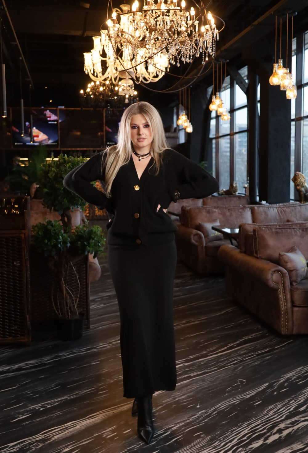 Вязаный костюм BLACK - фото 118506