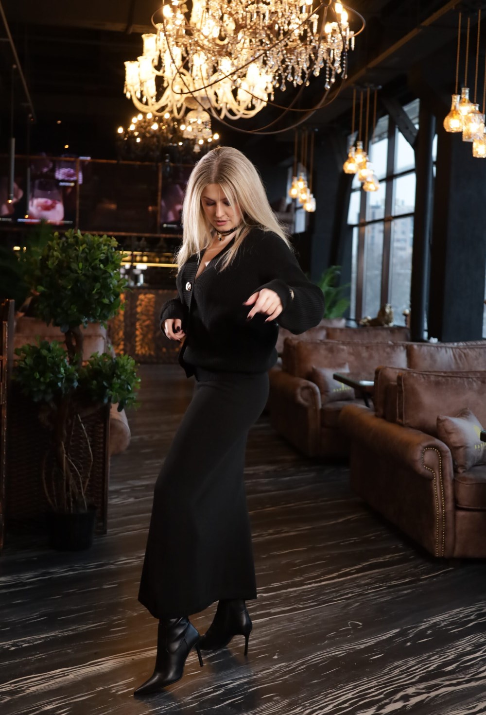 Вязаный костюм BLACK - фото 118508