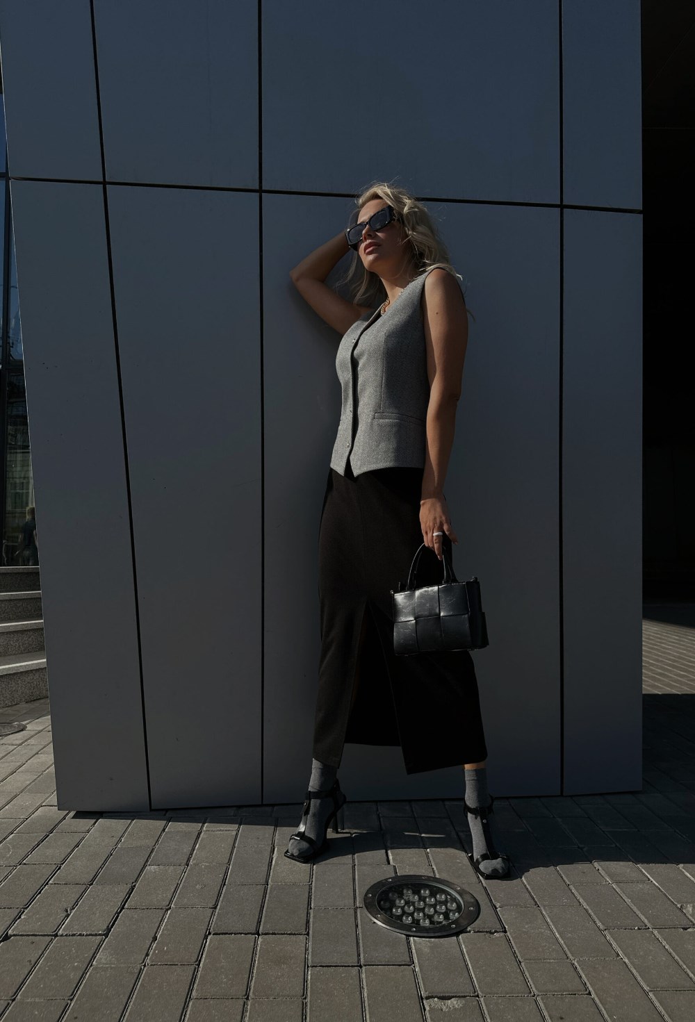 Жилетка из мягкого твида Grey - фото 118575