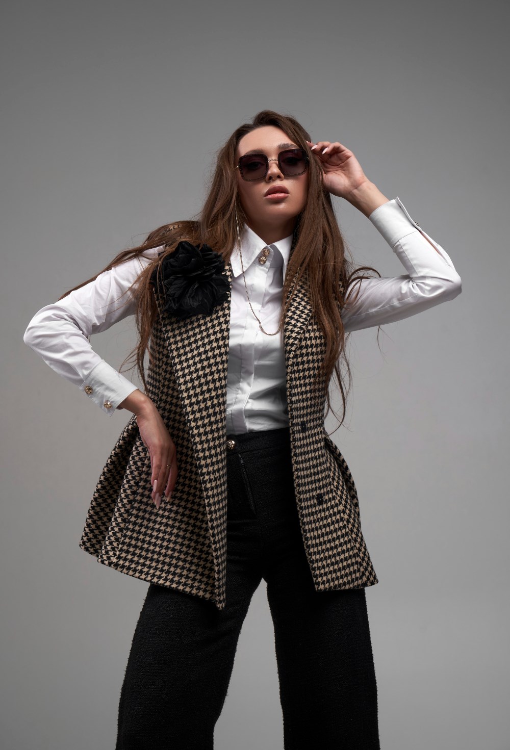 Жилетка из шерстяного твида - фото 118583