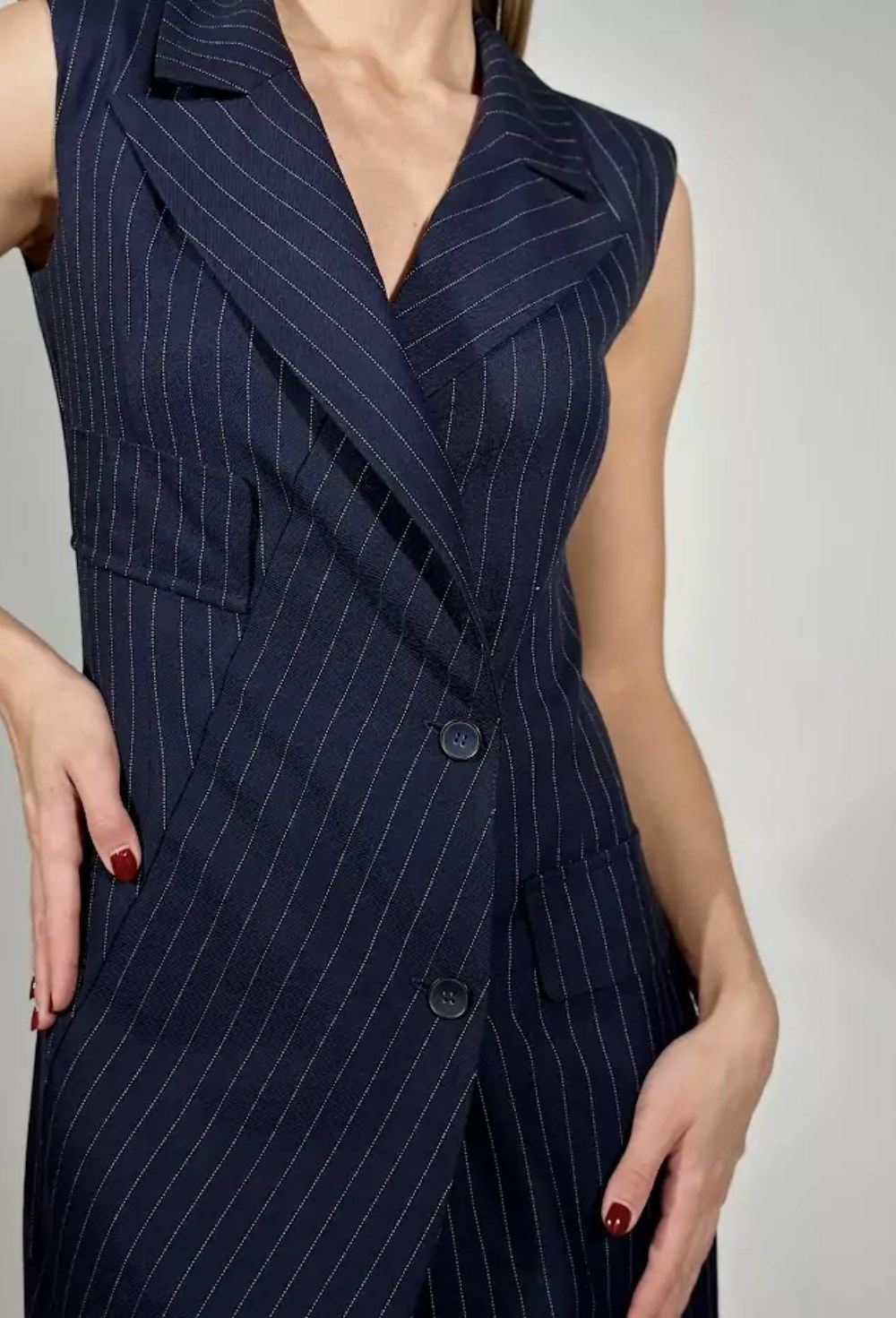 Платье асимметрия с рукавами - фото 118609