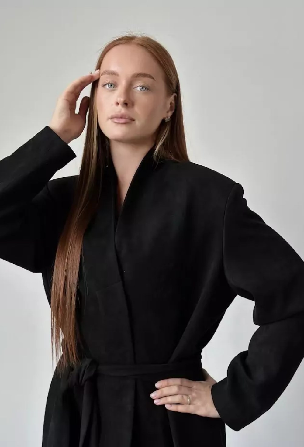 Тренч из замши - фото 118678