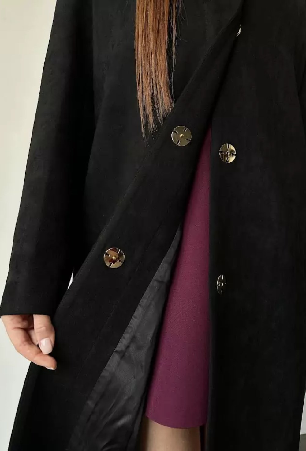 Тренч из замши - фото 118679