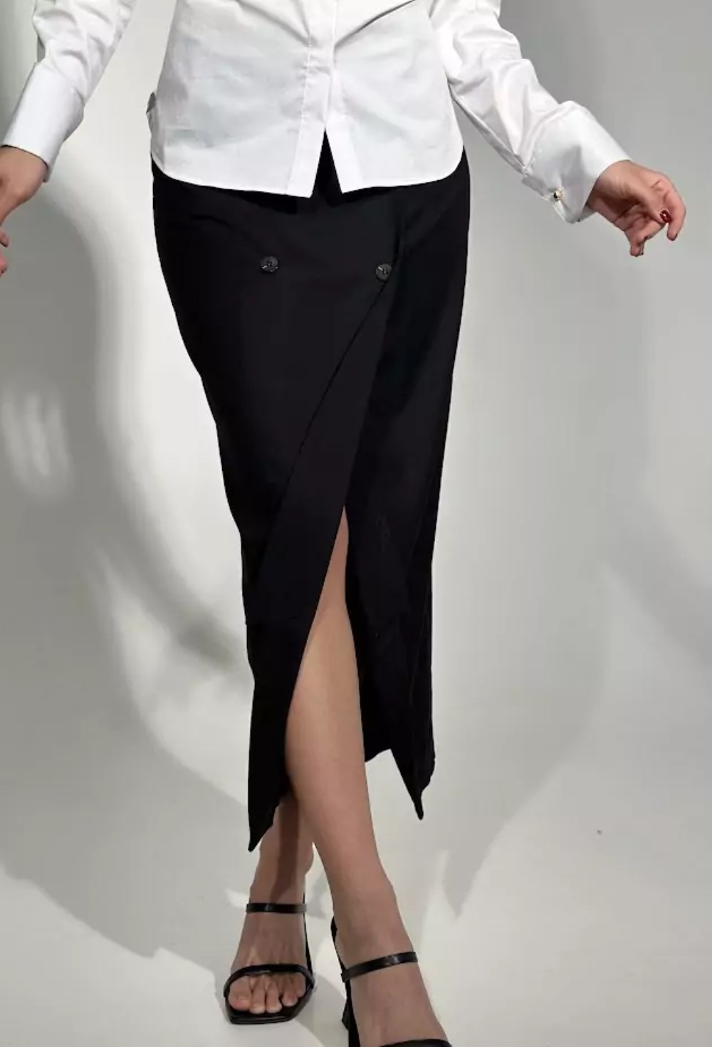 Юбка c лацканами - фото 118699