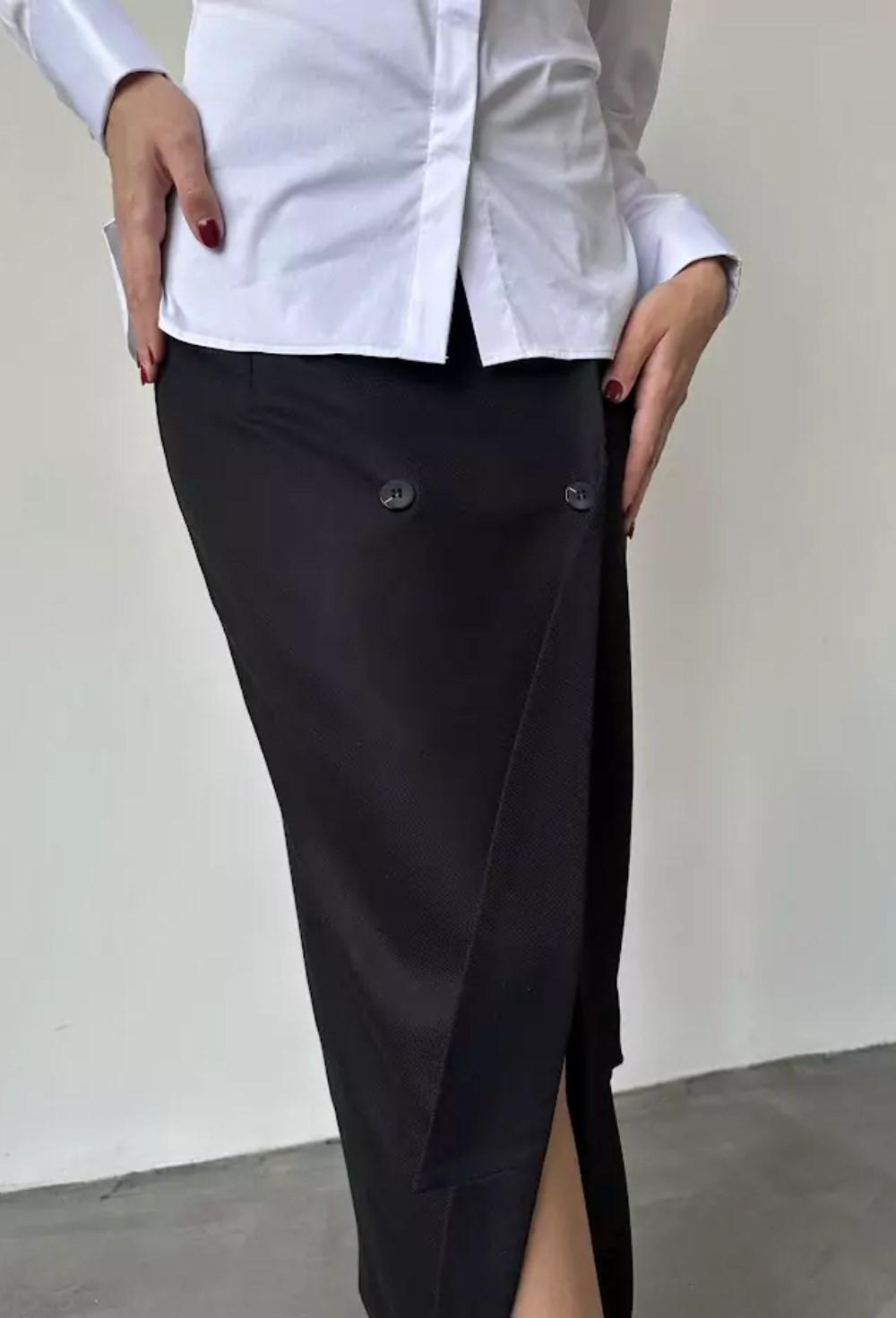 Юбка c лацканами - фото 118701