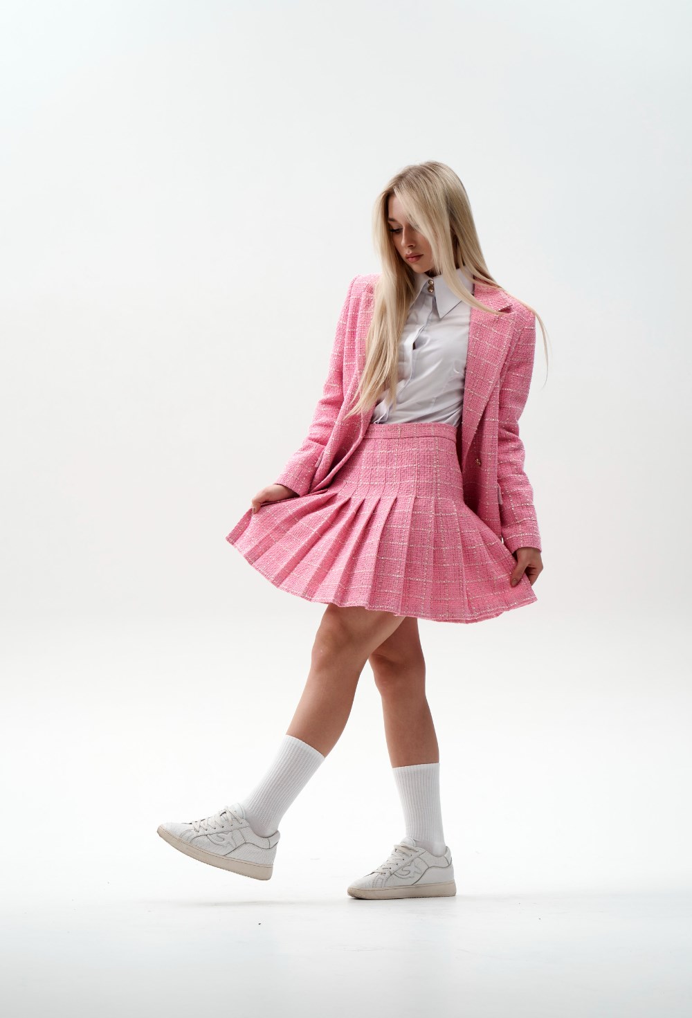 Юбка-плиссе из твида Rose - фото 118748