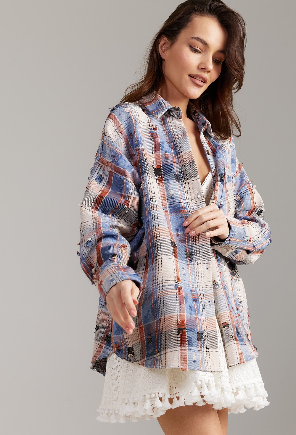 Рубашка в клетку - фото 118775