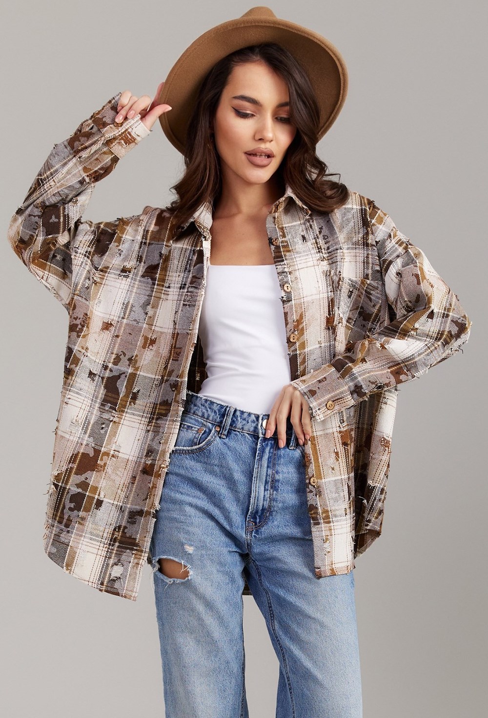 Рубашка в клетку - фото 118781