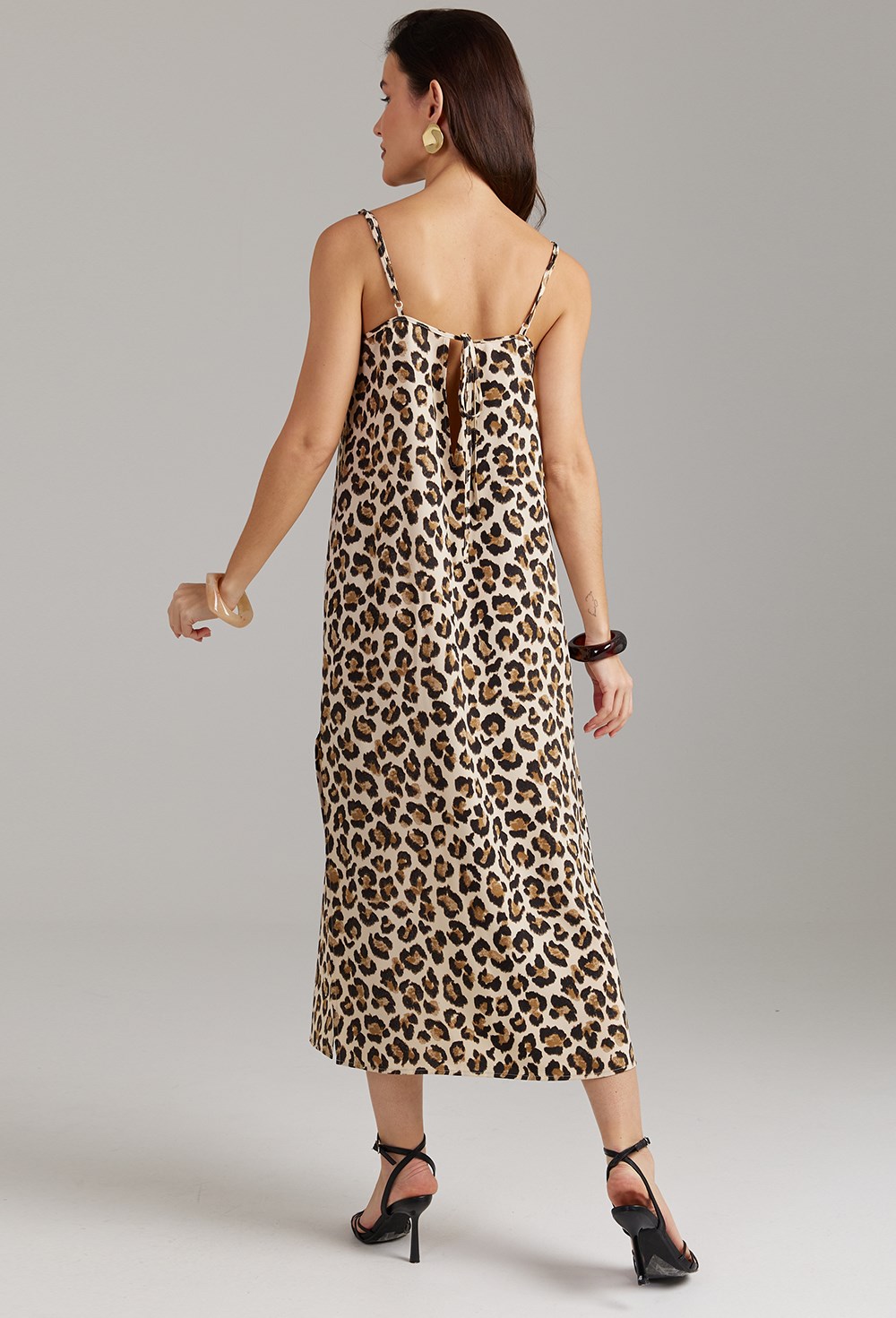 Платье-комбинация леопард - фото 118796