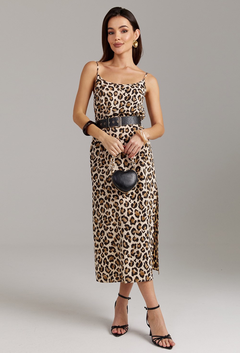 Платье-комбинация леопард - фото 118801