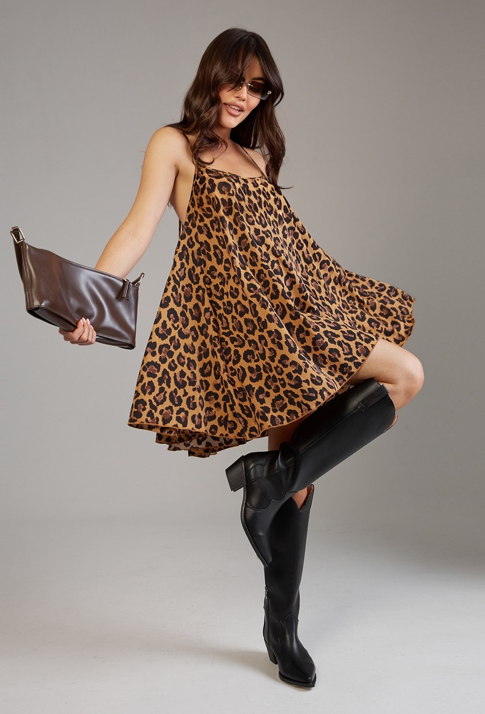 Платье-сарафан леопард - фото 118838
