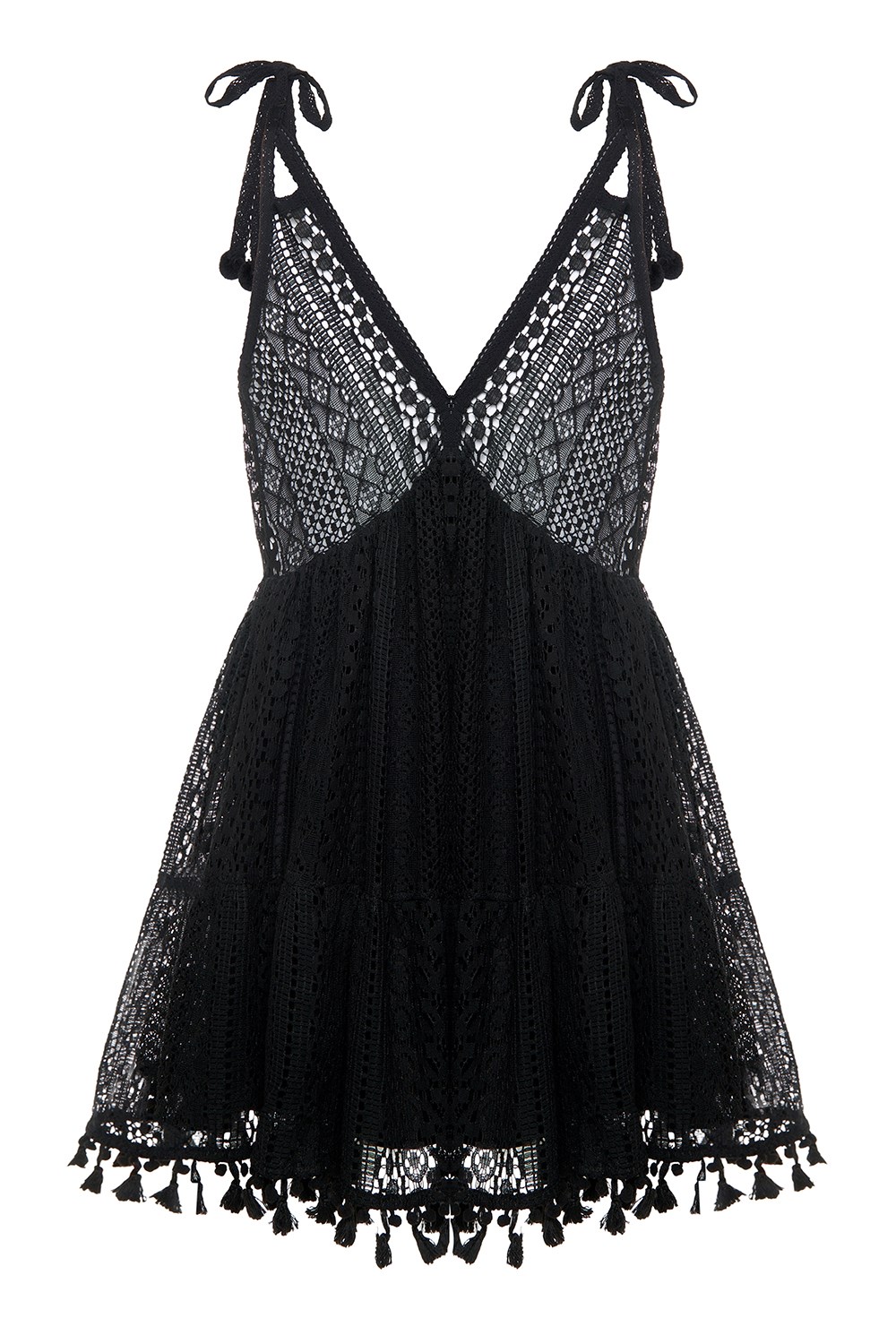 Мини-сарафан из хлопка на завязках - фото 118849