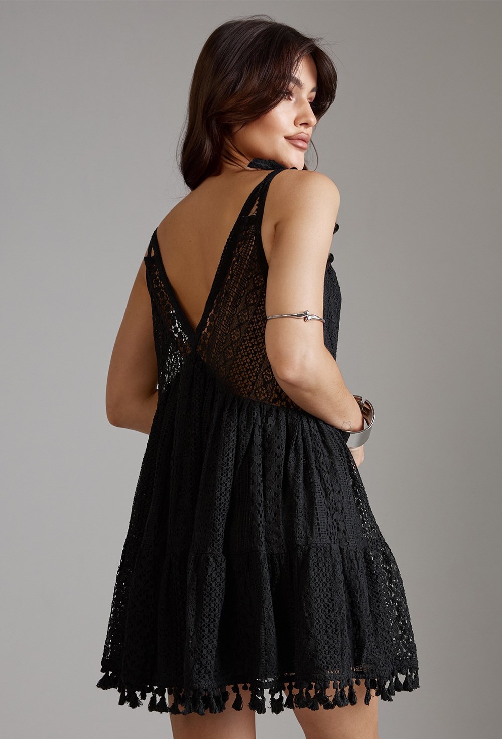 Мини-сарафан из хлопка на завязках - фото 118855