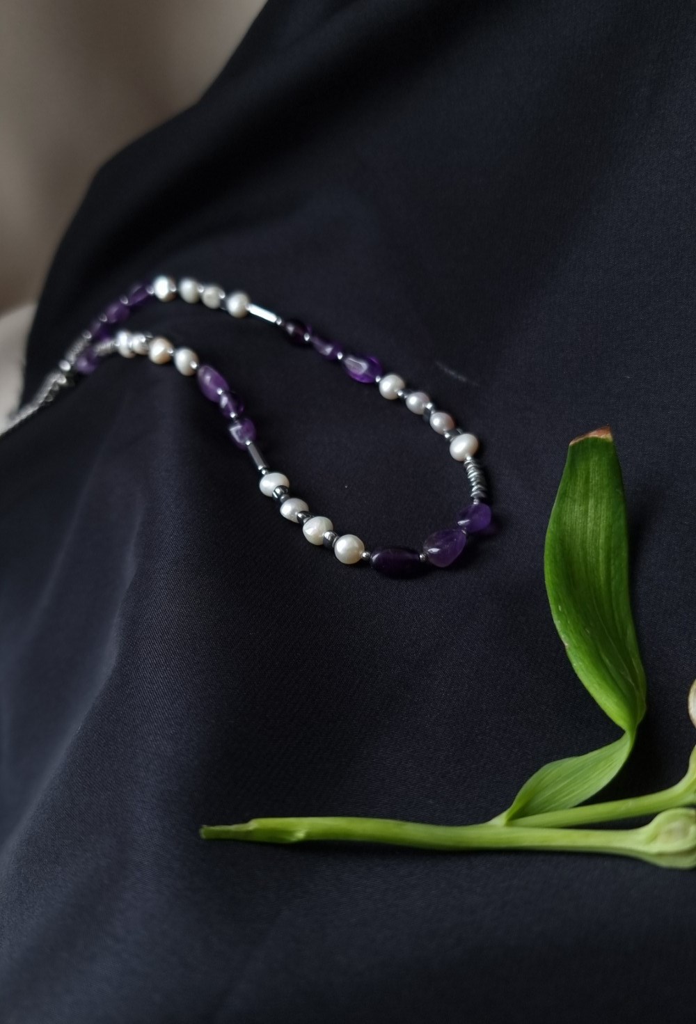 Чокер аметистовая луна - фото 118909