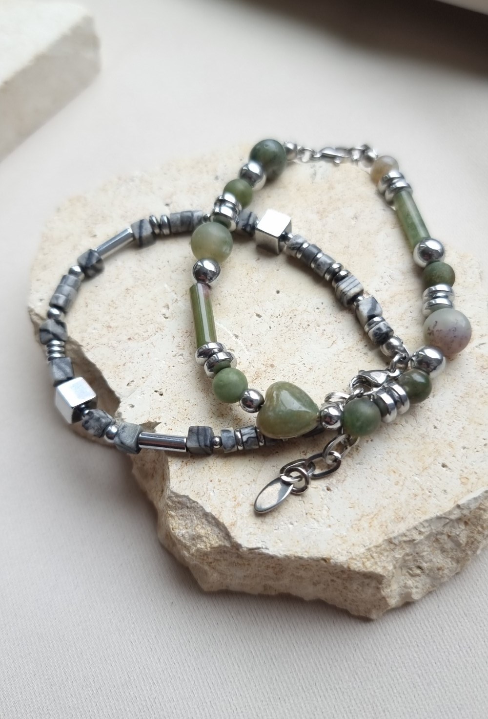 браслет болотное сердце - фото 118926