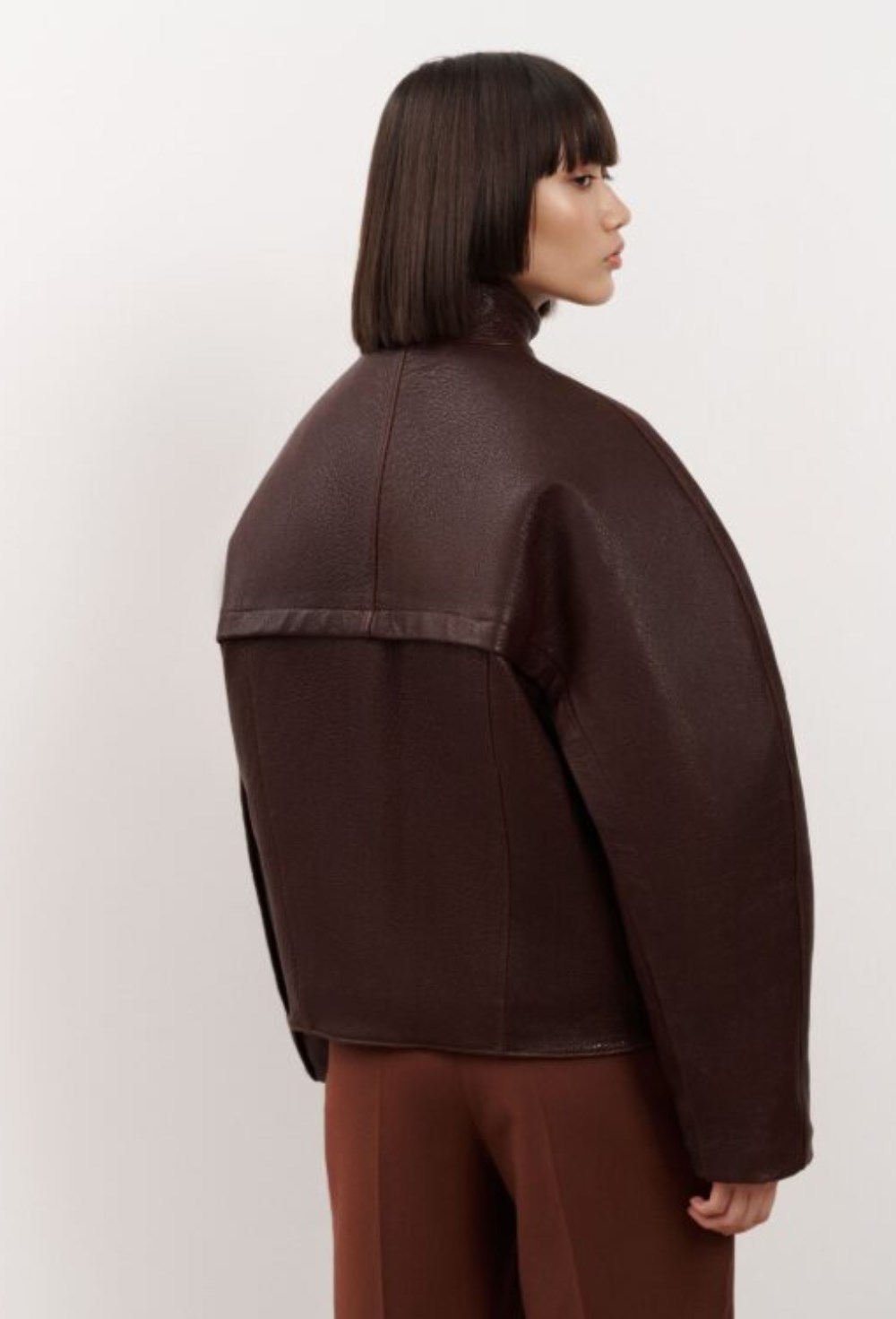 Кожаная куртка оверсайз - фото 119654