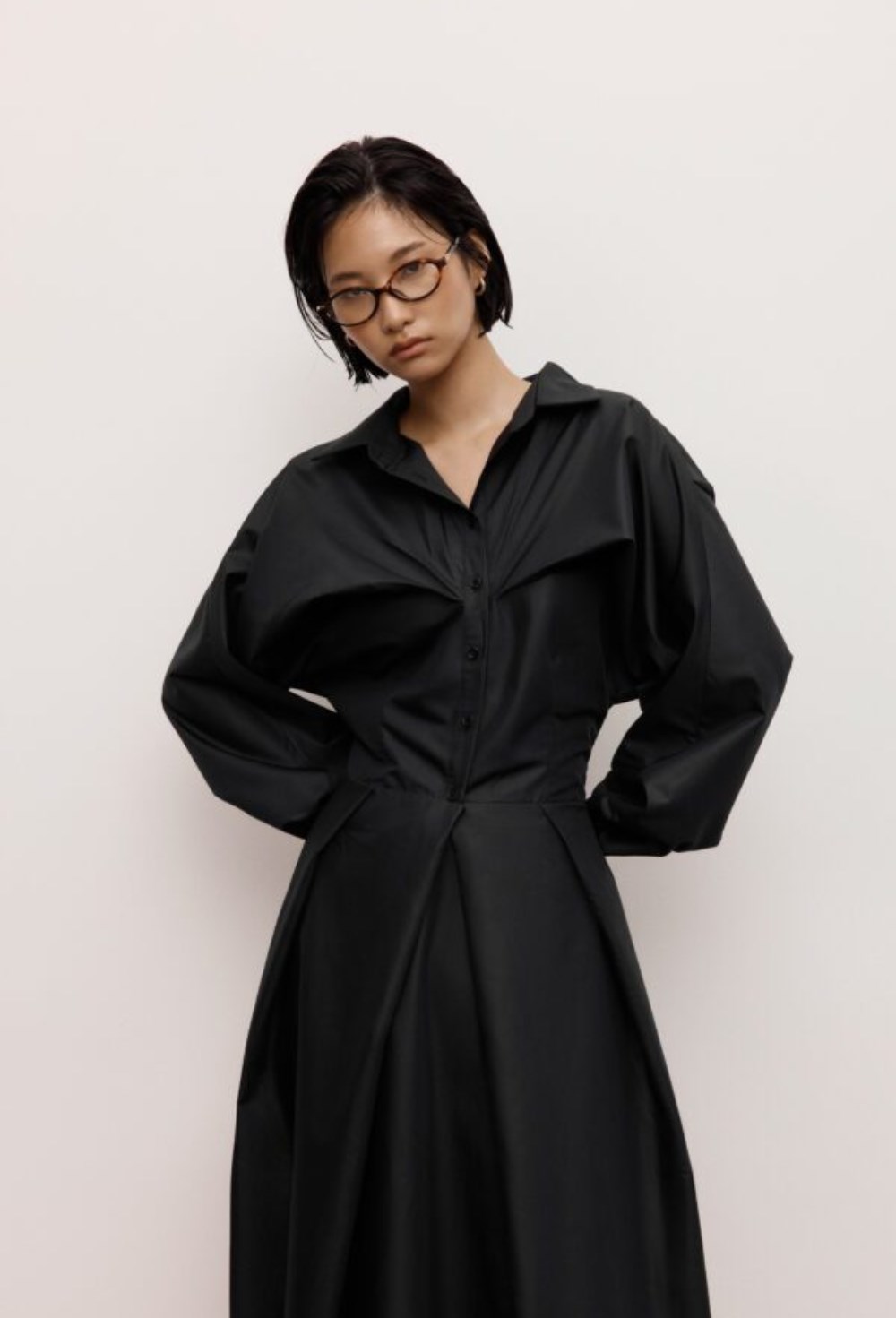 Платье макси из поплина - фото 119670