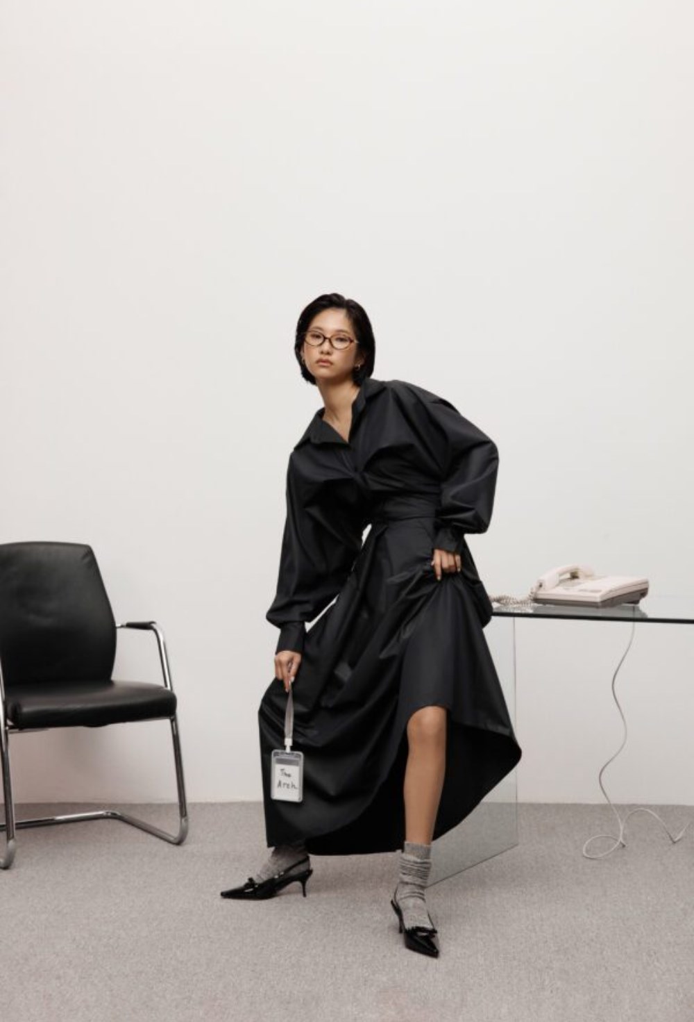 Платье макси из поплина - фото 119671