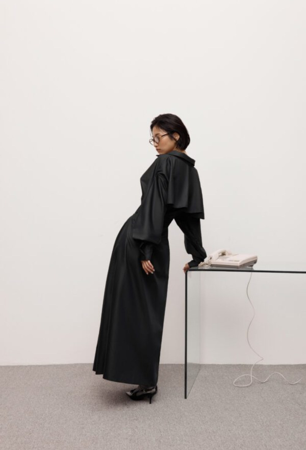 Платье макси из поплина - фото 119673