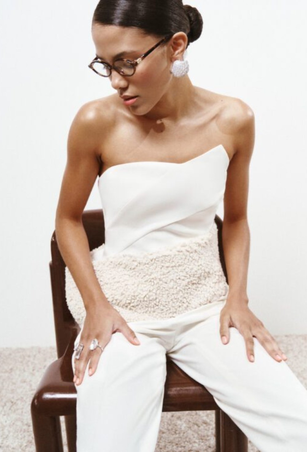 Льняной корсетный топ - фото 119715