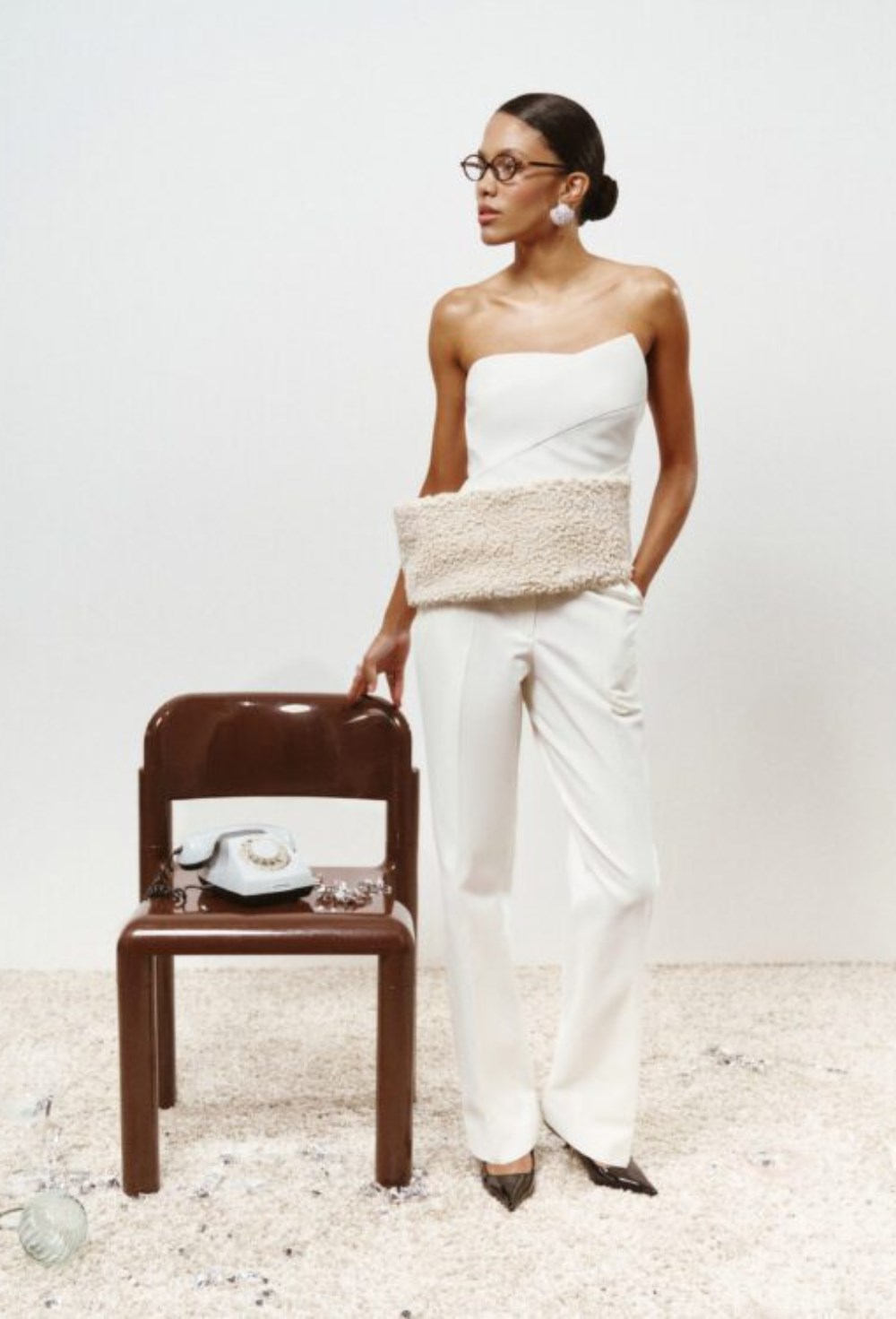 Льняной корсетный топ - фото 119716