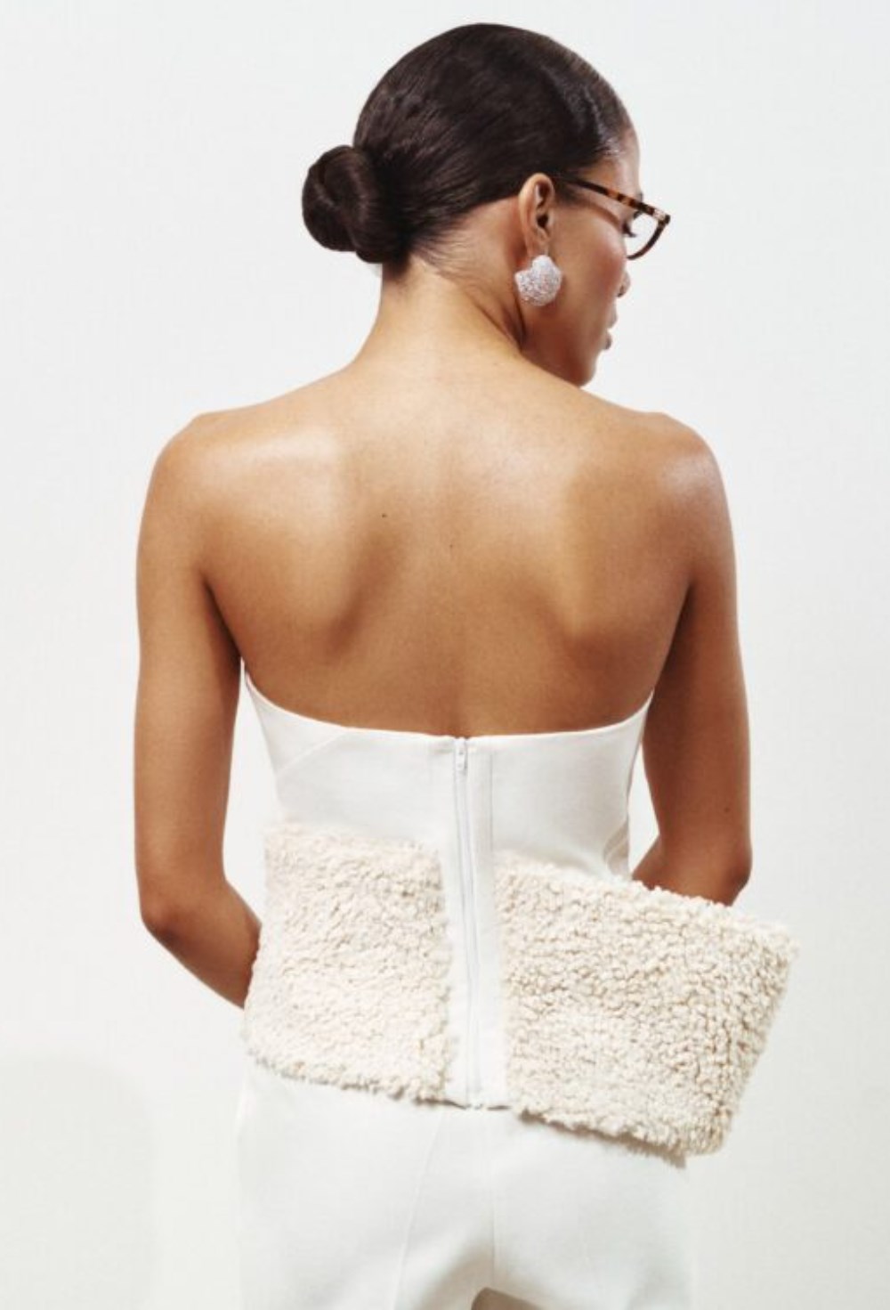 Льняной корсетный топ - фото 119717