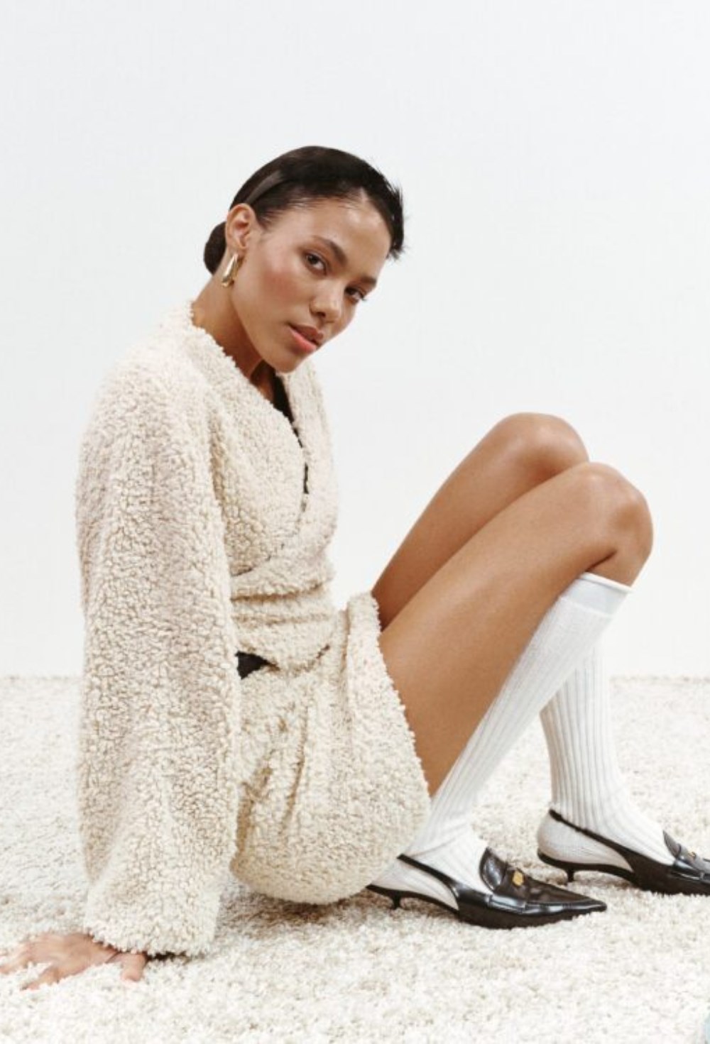 Топ с кожаными деталями - фото 119722