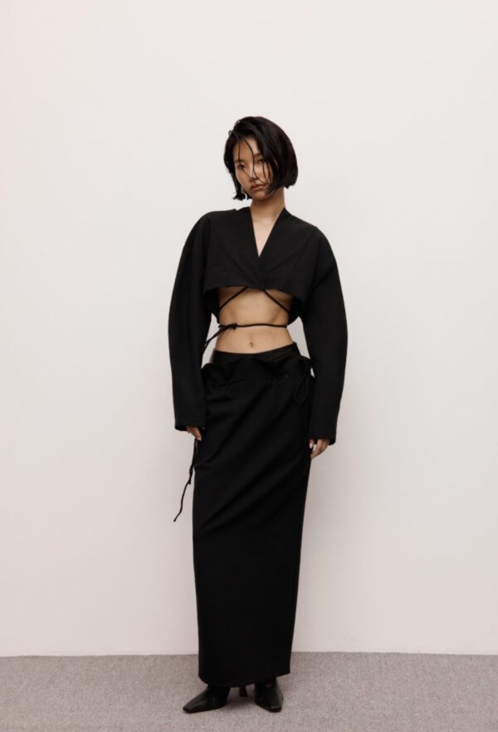 Кроп топ из льна - фото 119736