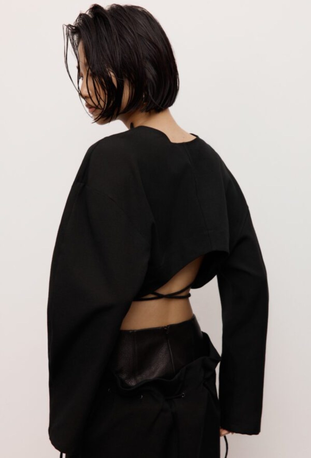 Кроп топ из льна - фото 119737