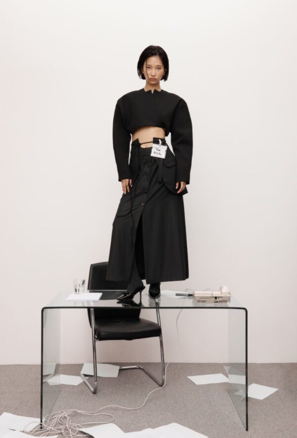 Кроп топ из льна - фото 119738