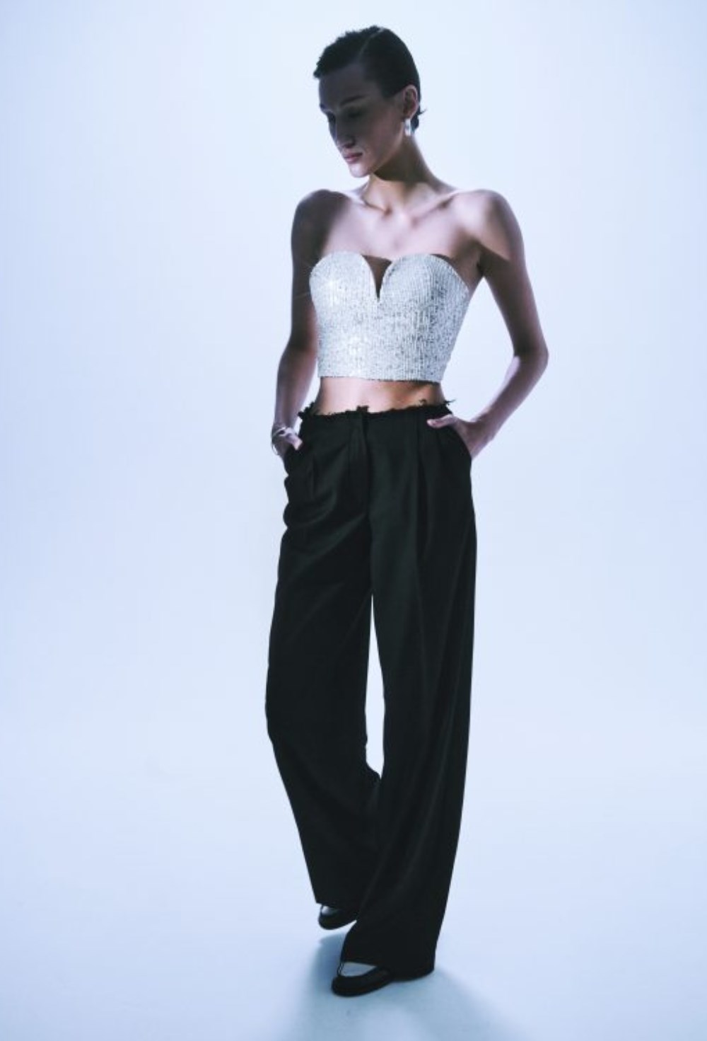 Топ-бюстье с пайетками - фото 119755