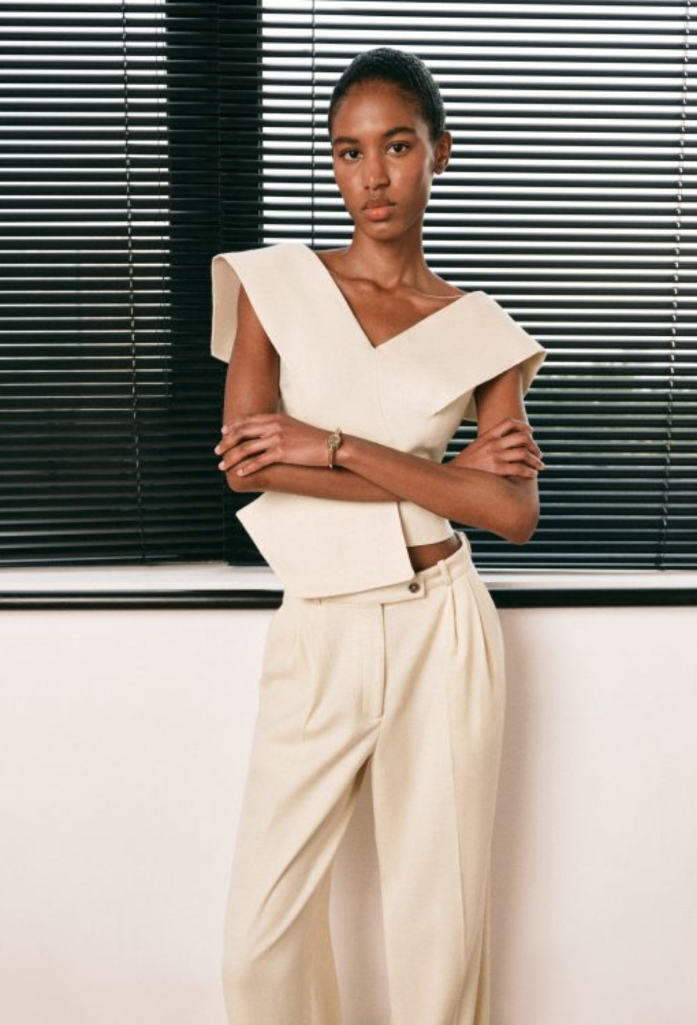 Брюки из масляной шерсти - фото 119784