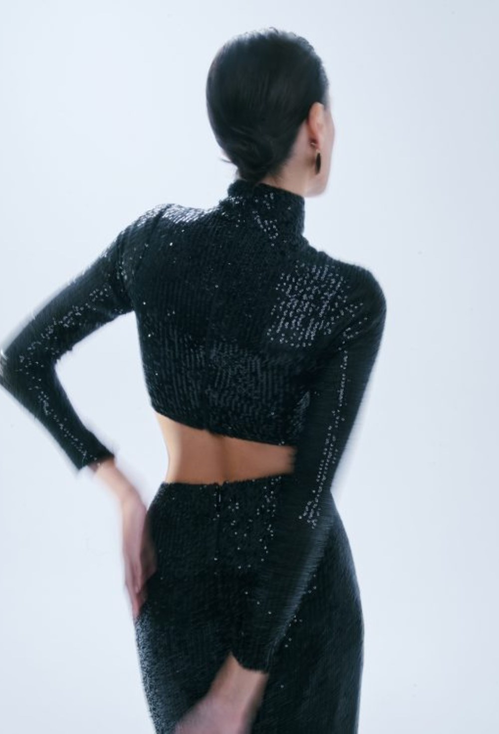 Юбка макси с пайетками - фото 119882