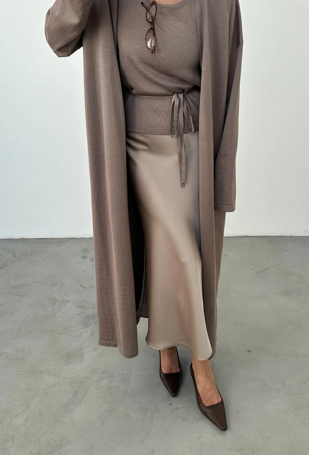 Юбка атласная - фото 120106