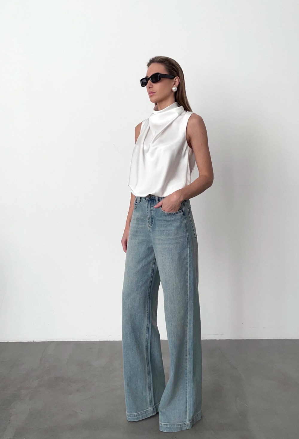 Топ из атласа - фото 120120