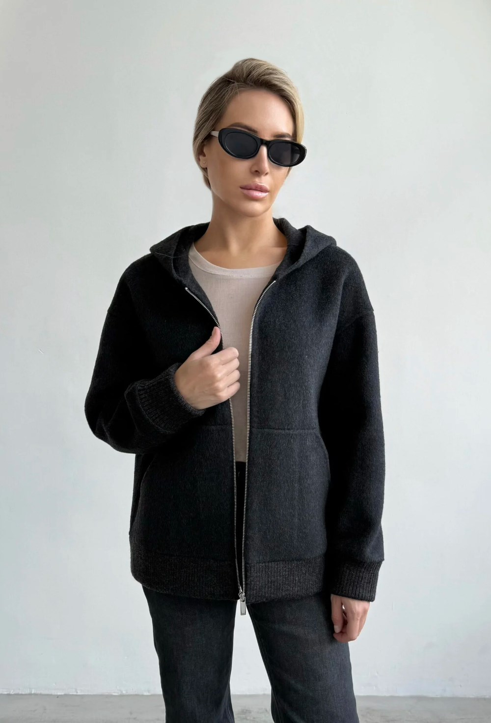 Полупальто капюшоном - фото 120183