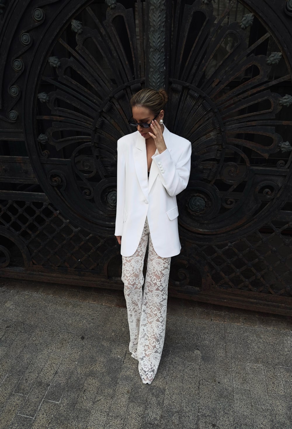 Брюки из кружева - фото 120201