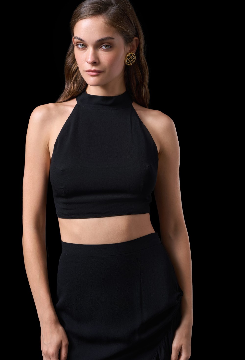 Топ-халтер на завязках - фото 120267