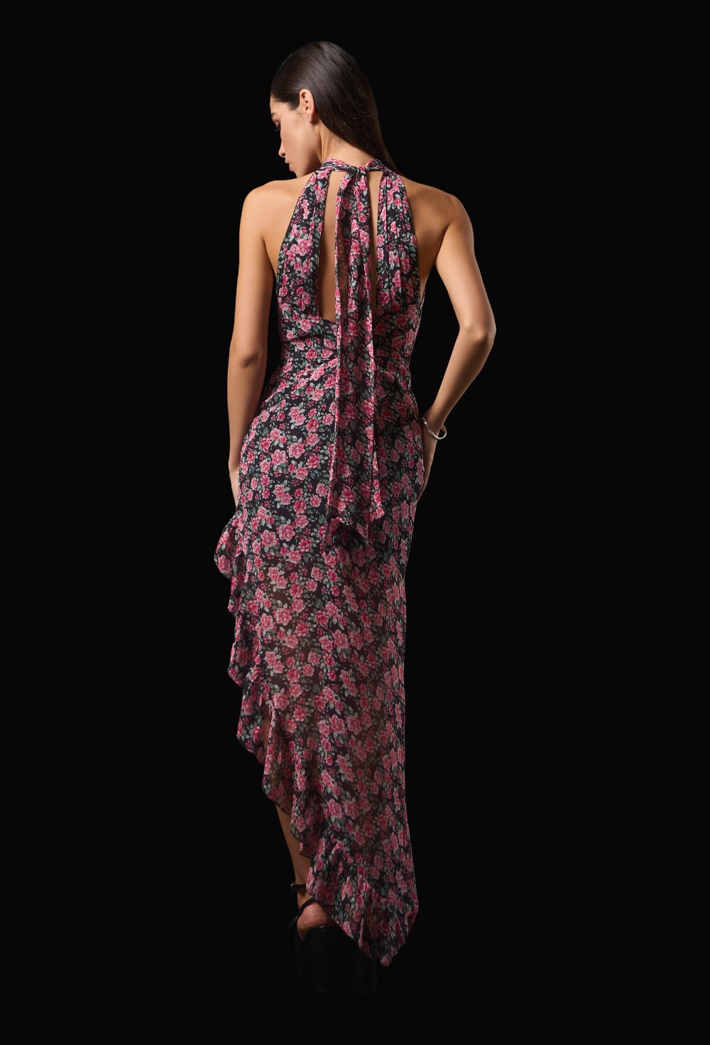 Платье с цветочным принтом - фото 120405