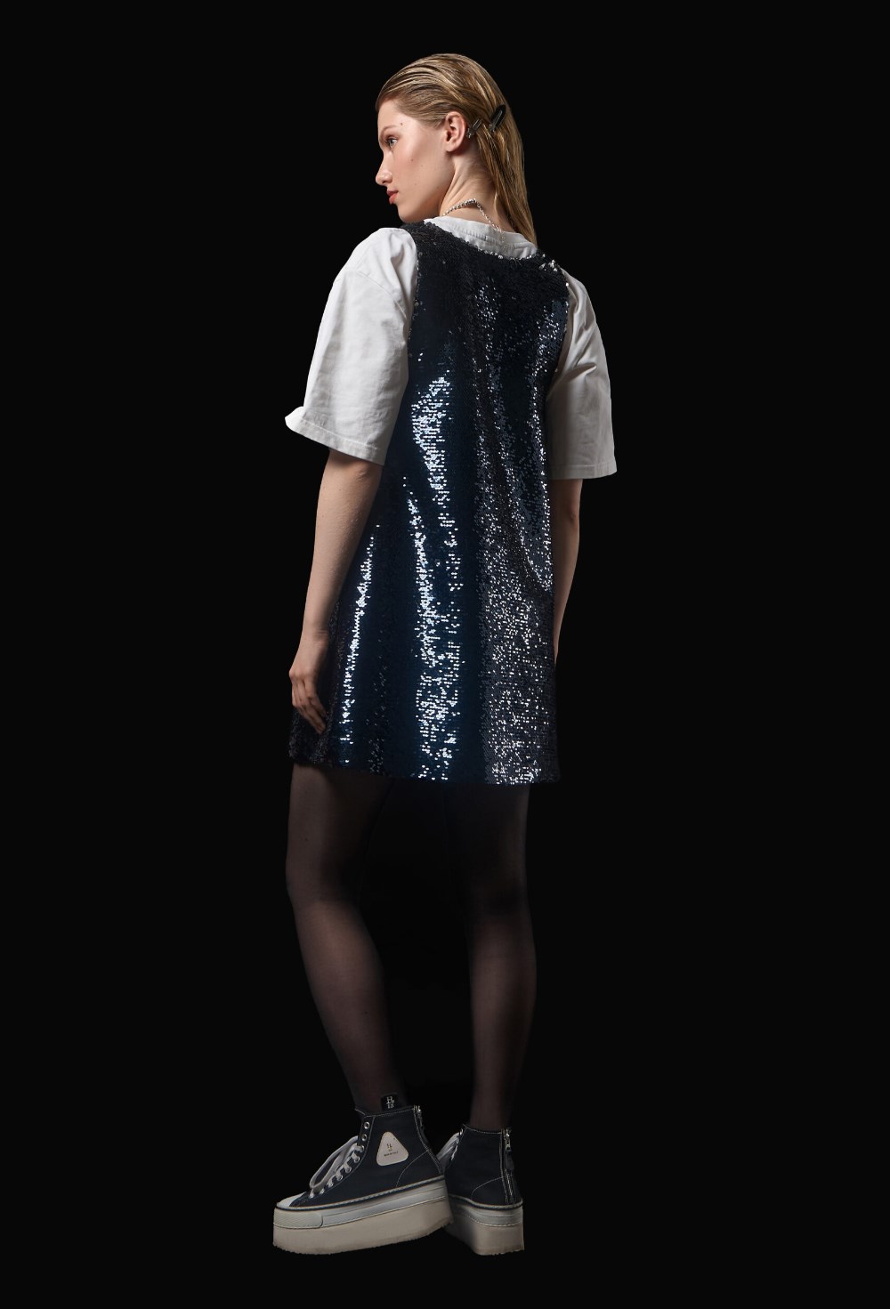 Платье-сарафан из пайеток - фото 120485