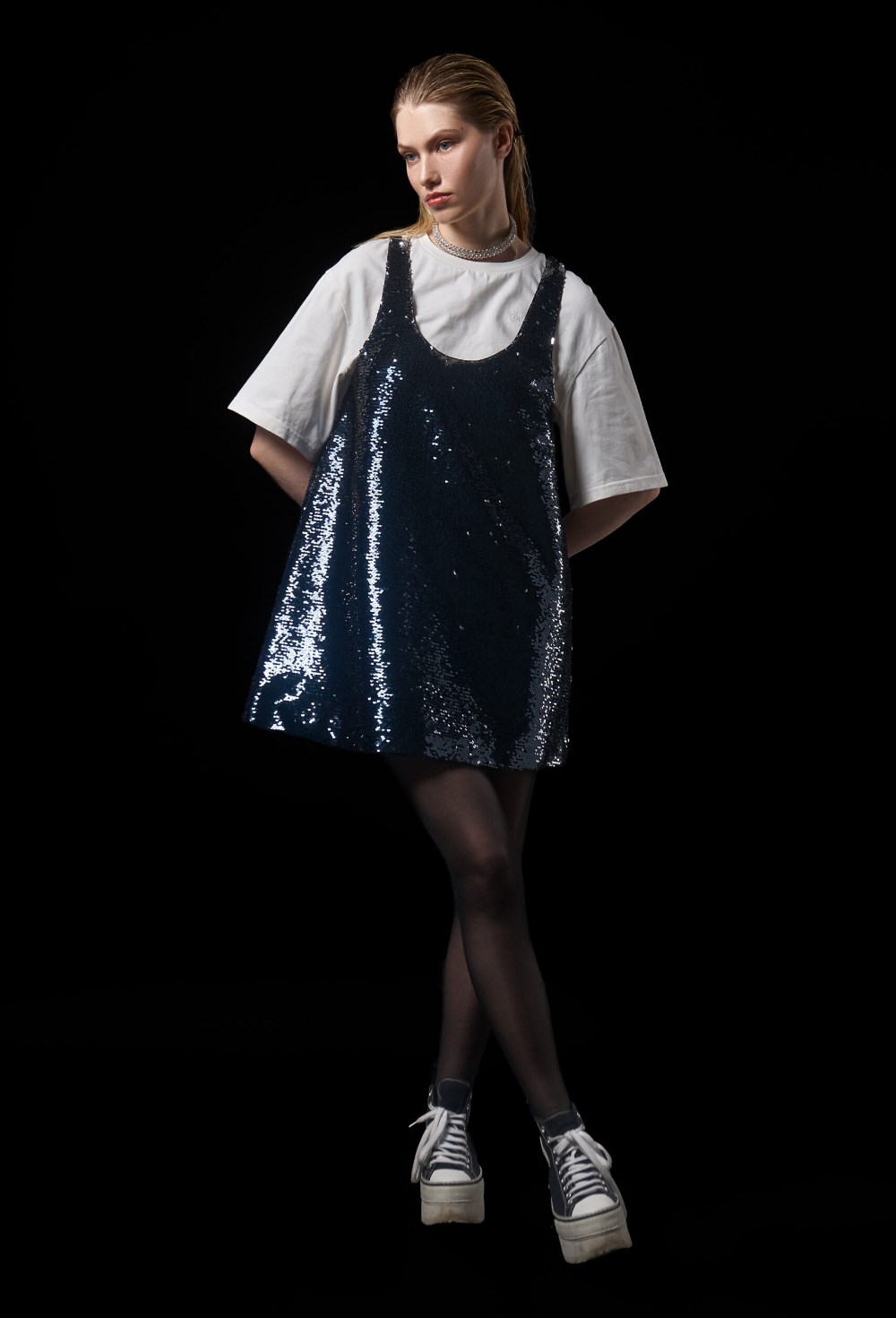 Платье-сарафан из пайеток - фото 120486