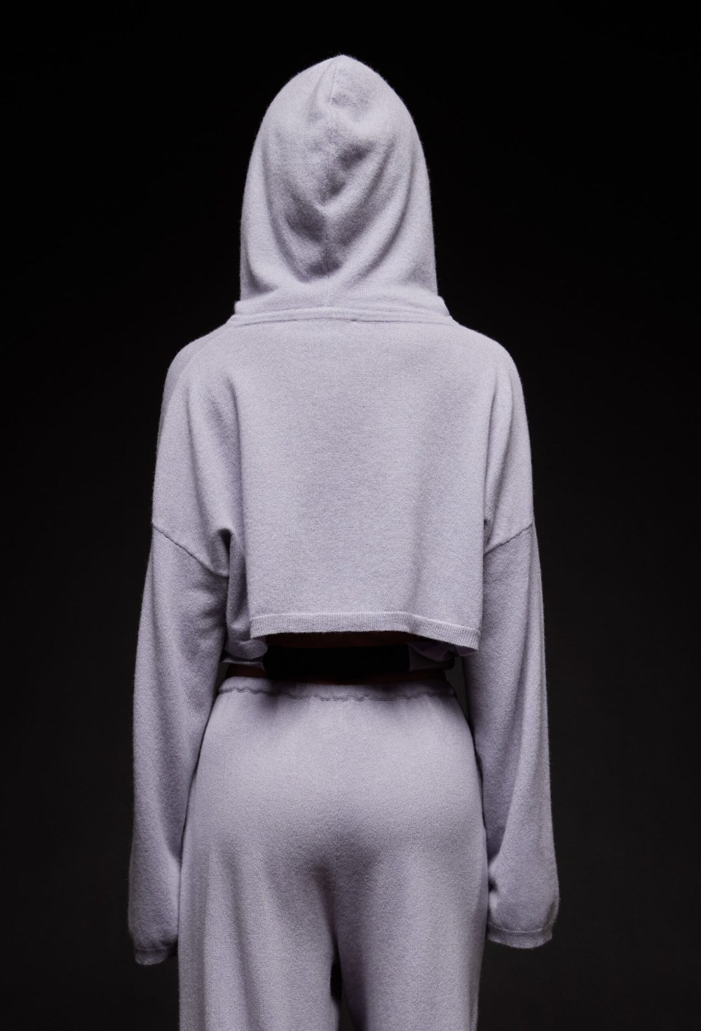 Серое худи из кашемира - фото 120639