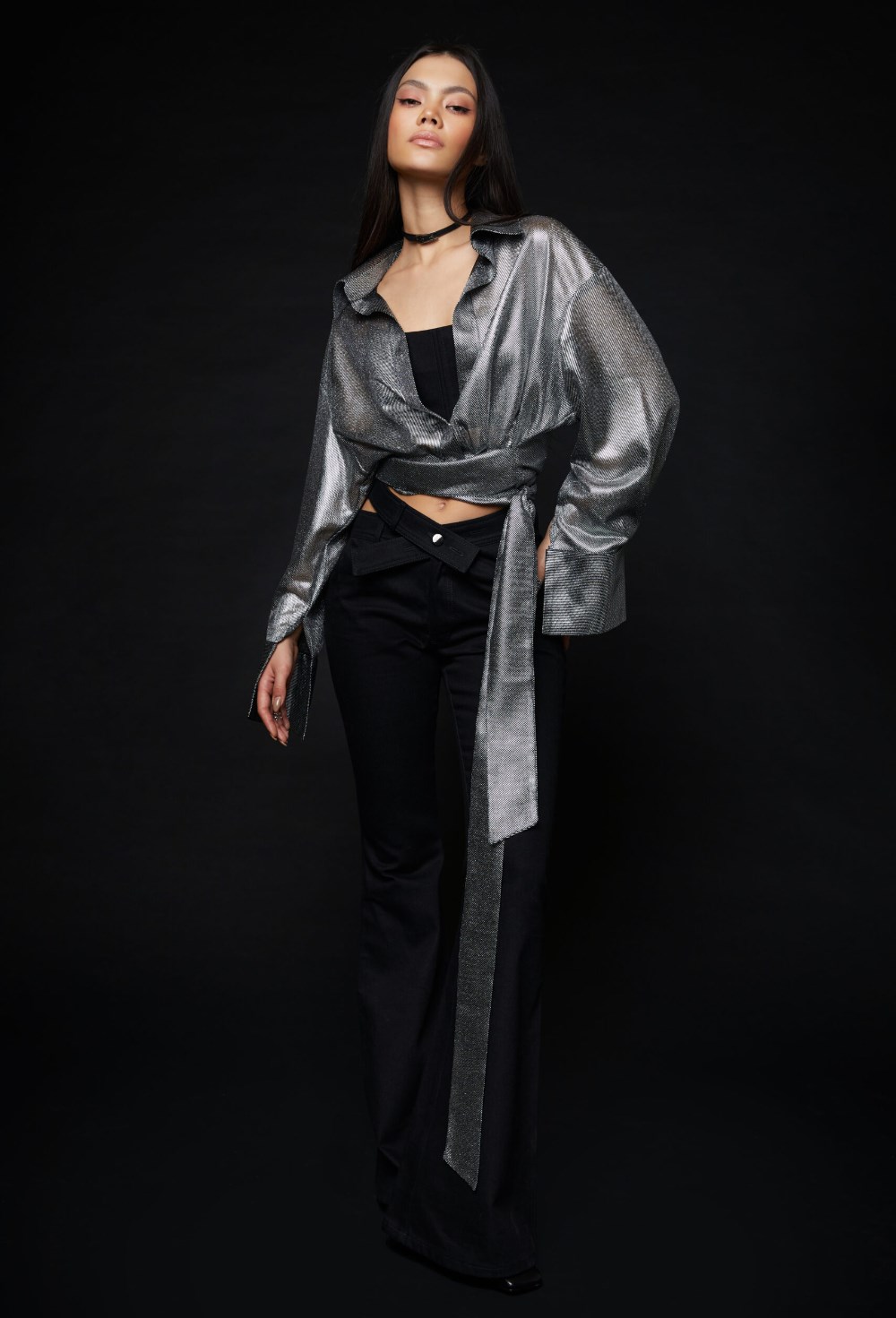 Укороченная рубашка - фото 120784