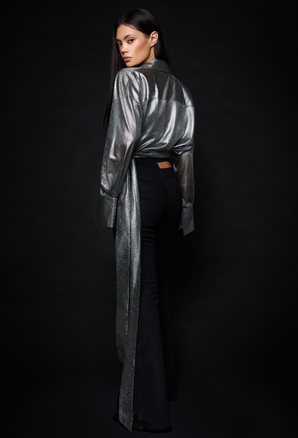 Укороченная рубашка - фото 120785