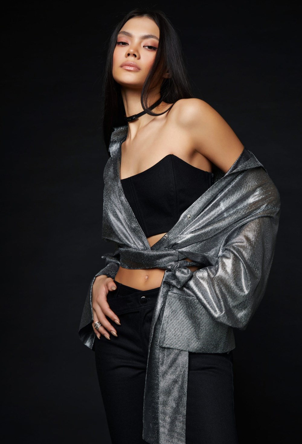 Укороченная рубашка - фото 120786