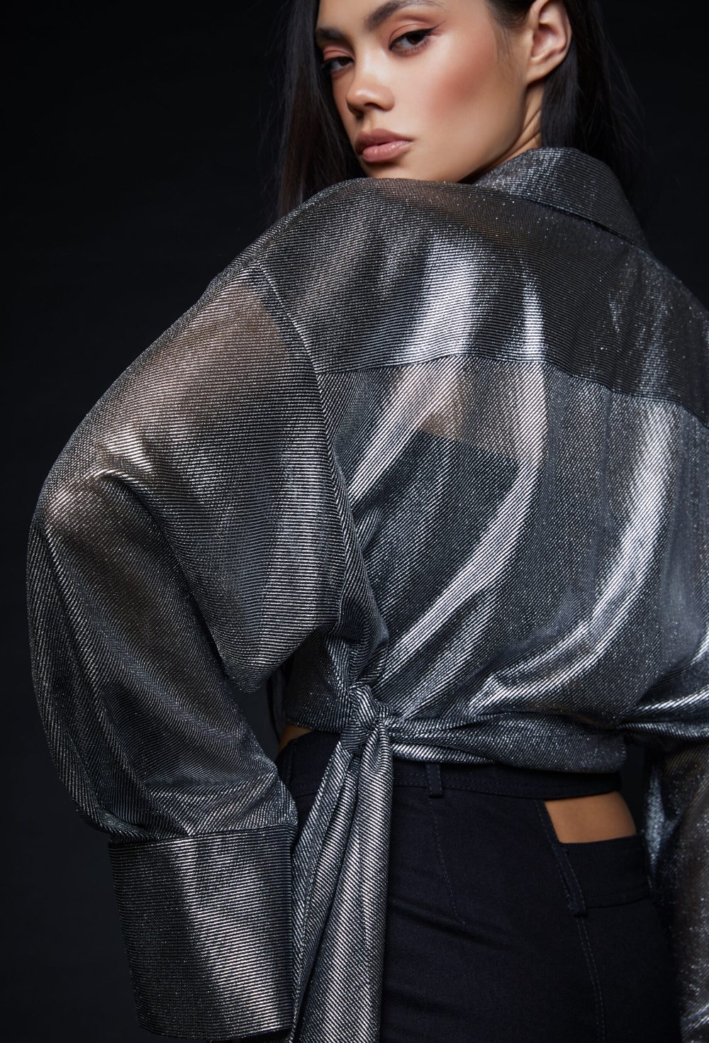 Укороченная рубашка - фото 120787