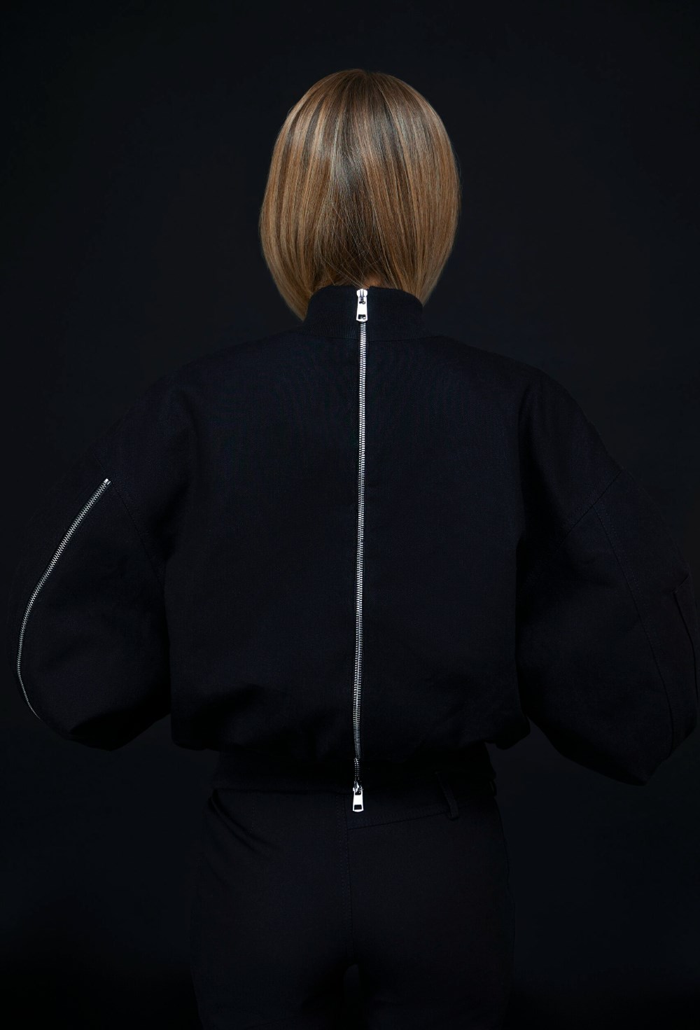 Денимовый бомбер - фото 120862