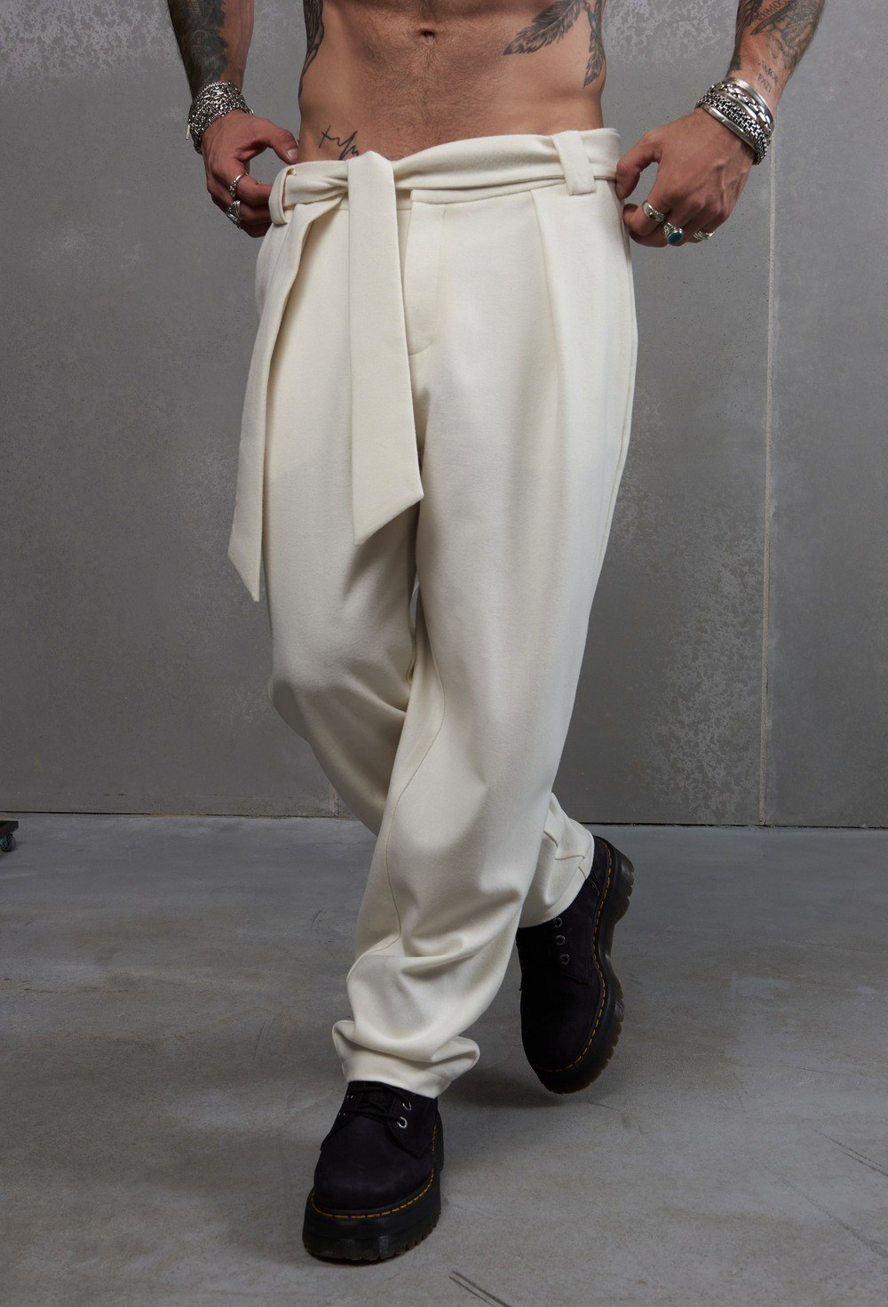 Брюки с кушаком - фото 121592