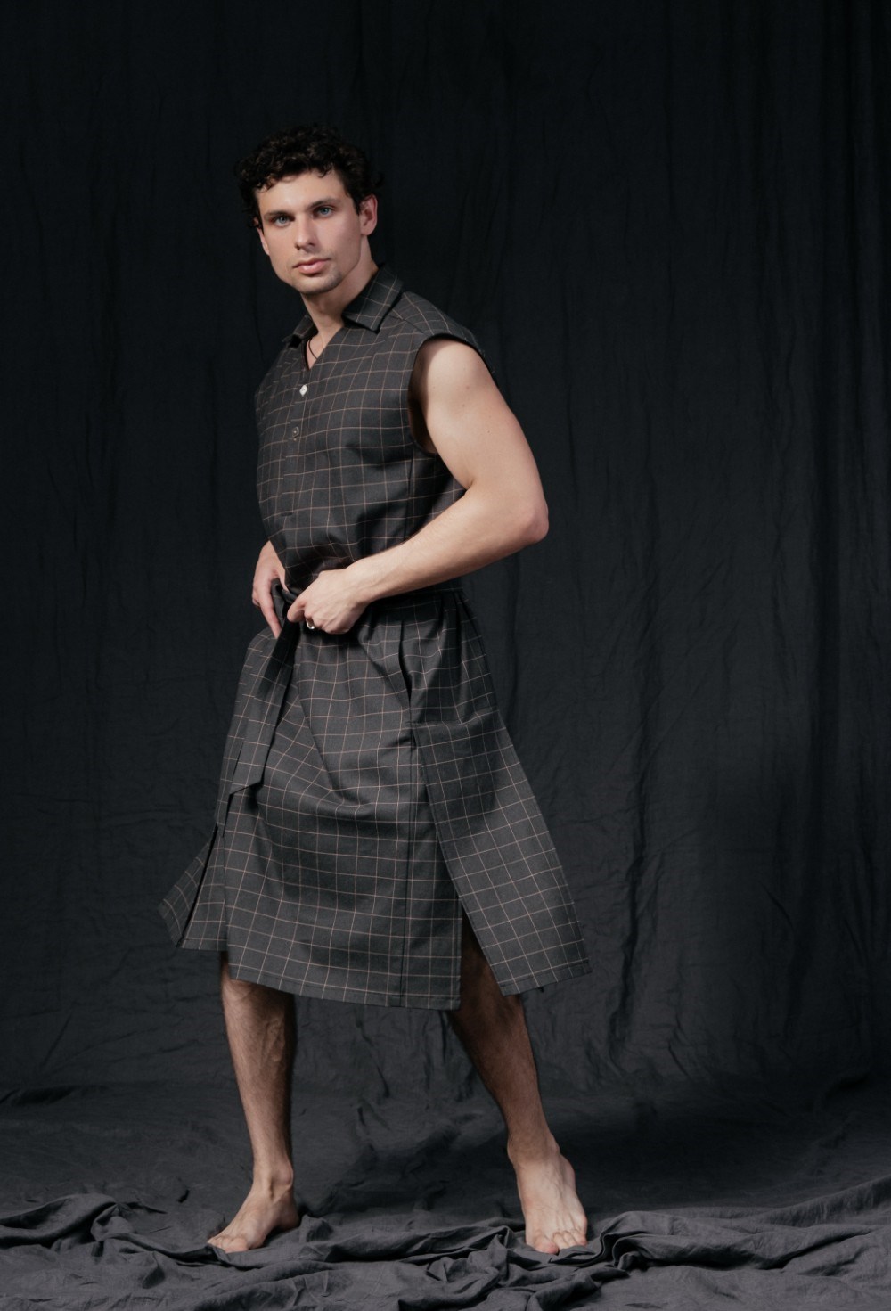 Туника в клетку - фото 121637