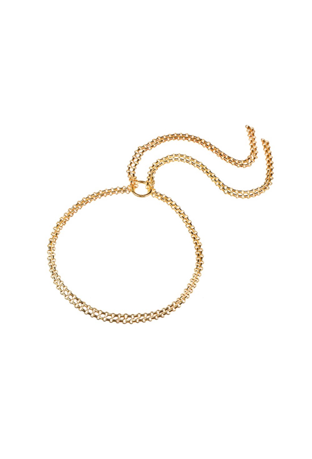 Double Chain Gold Belt Necklace - фото 122295